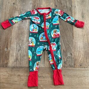 Little Sleepies Green and Red Kids Pajamas